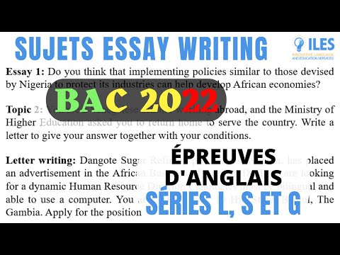 BAC 2022 : Ce qui vous attend à l’épreuve d’Anglais SÉRIES G, L et S _ RÉUSSIR SON ESSAY WRITING
