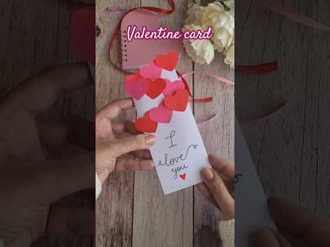 DIY Cute Valetine Card ❤️ #diyvalentinecard #valentinesday  #valentinegift #valentinecard #shorts
