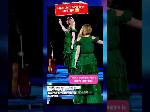 Taylor Swift Dives Into The stage #shortvideo #news #taylorswift