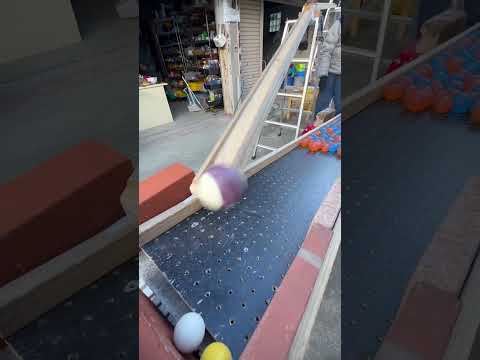 A large amount of handmade balls rolling at an angle① #galtmarblerun #asmr