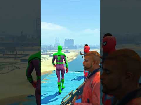 GTA 5 Epic Spiderman Ragdolls | Jumps / Fails ep.1192 #shorts