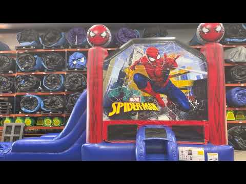 Spider-Man bounce house combo 3in1 rental from About to Bounce inflatable rentals