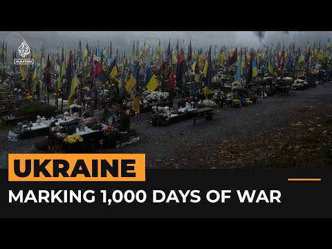 Zelenskyy marks 1,000 days of war, urges EU to push Russia harder | #AJshorts