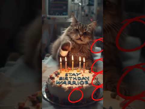 #happybirthday #funny #kitten #animalintelligence #kucing #cute #cat #cake #aicats #shorts #short #o