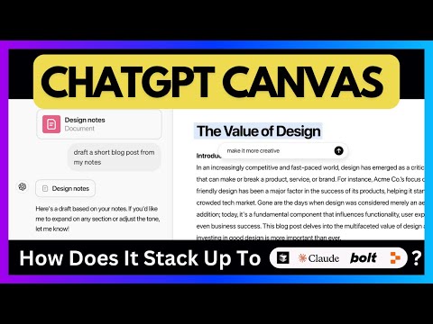 ChatGPT Canvas Full Review & Comparison to Claude, Cursor, V0, Replit Agent & Bolt.new