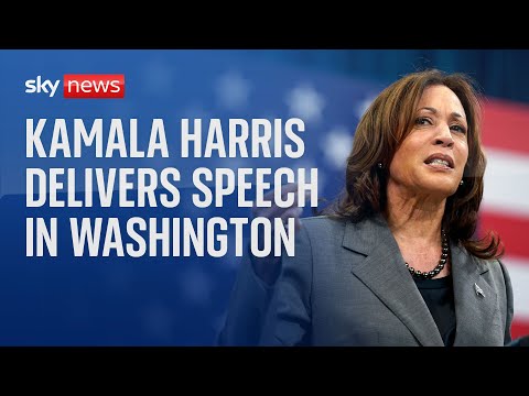 Kamala Harris delivers speech in Washington, after Biden drops out of presidential race