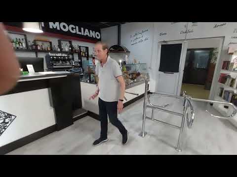 Controllo Accessi Anviz Facedeep 5 installato su Piantana a Pavimento ed in abbinata con Tornello Catrax Plus Drop Arm Multi-Sala Biliardi Treviso