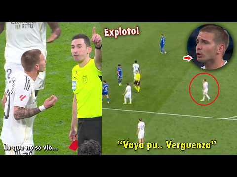 Asi fue la ROJA y EXPULSION a FRANCO MASTANTUONO hoy con REAL MADRID