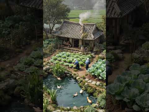 Korean Countryside Life — Grandparents Farming Cabbage #시골일상 #slowlife #healing