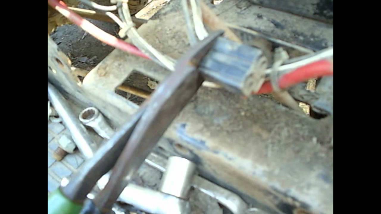 Craftsman safety switch bypass/weight reduction - YouTube sears lt1000 wiring diagram 