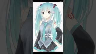昔描いた初音ミクと比較してみた #イラスト #shorts #vocaloid