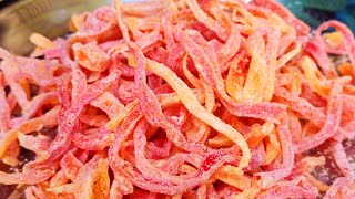 Mứt Đu Đủ / Cách Làm Rất Dể Không Cần Ngâm Nước Vôi Trong Sợi Mứt Giòn Dẻo Ăn Là Ghiền