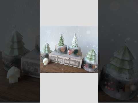 🎄クリスマスツリーキャンドル作り🕯️✨#candlemaking #キャンドル作り #ボタニカルキャンドル