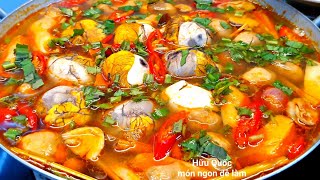 cách nấu LẨU HỘT VỊT LỘN NƯỚC DỪA CHUA CAY thơm ngon rất bổ dưỡng