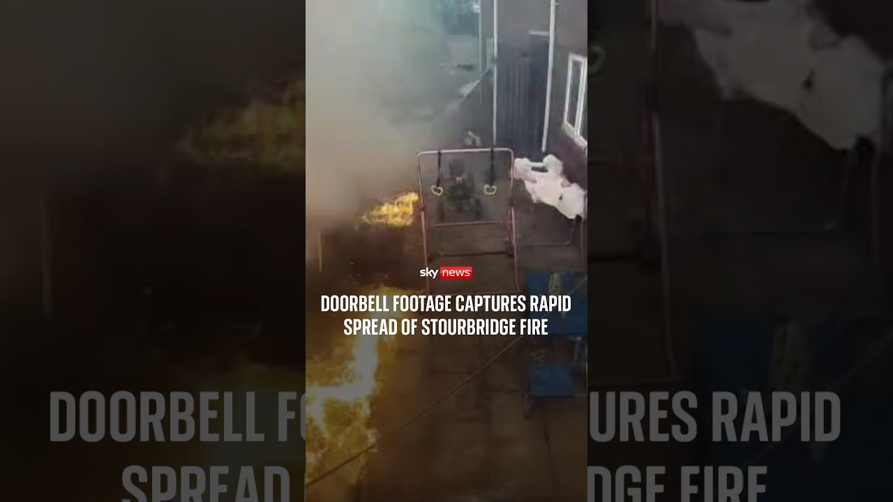 Doorbell footage captures rapid spread of Stourbridge fire