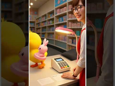 The Duck went to the supermarket to buy a night light for the little girl.