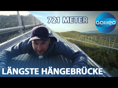 Vincent Dehler auf der längsten Hängebrücke der Welt | Galileo | ProSieben