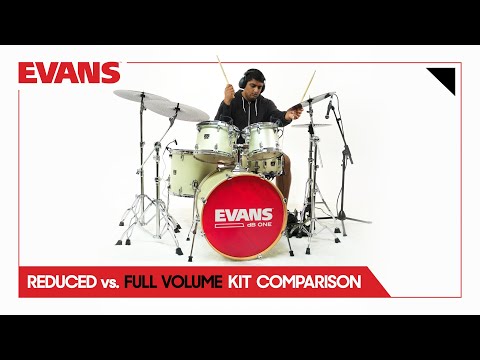 Evans dB One Reduced vs Full Volume Kit Comparison