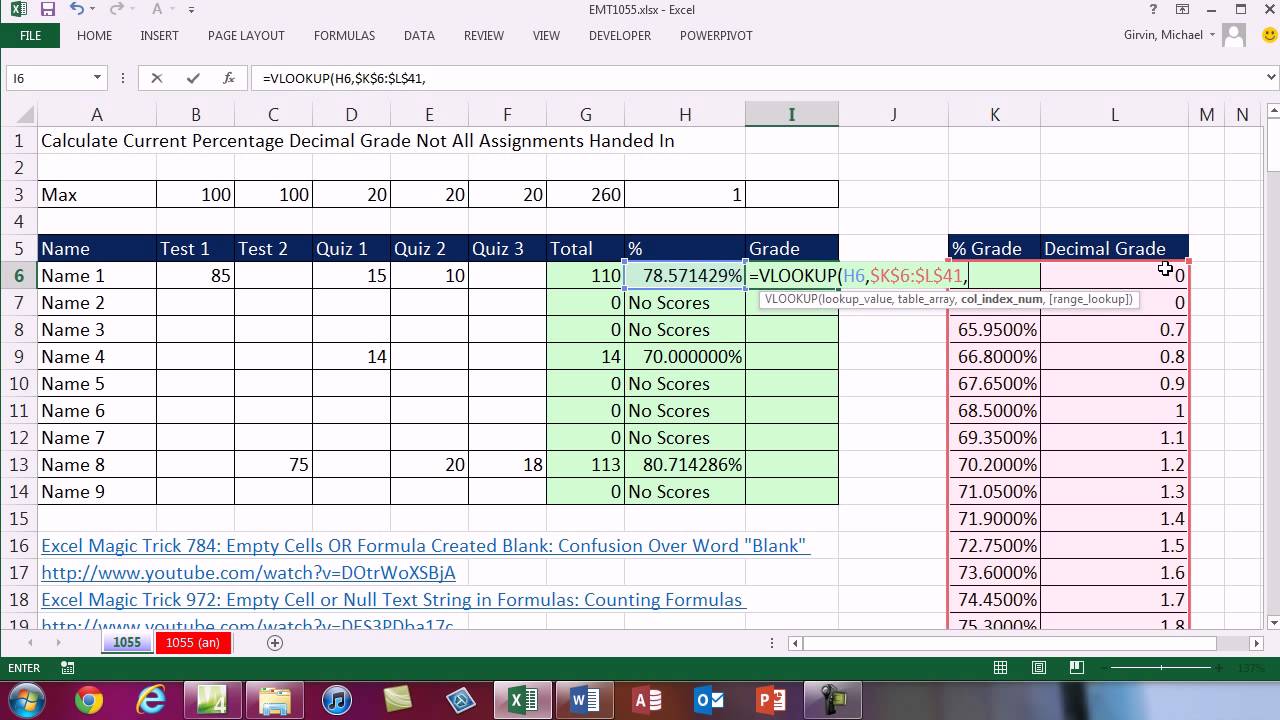 excel-magic-trick-1055-grading-calculate-current-percentage-decimal