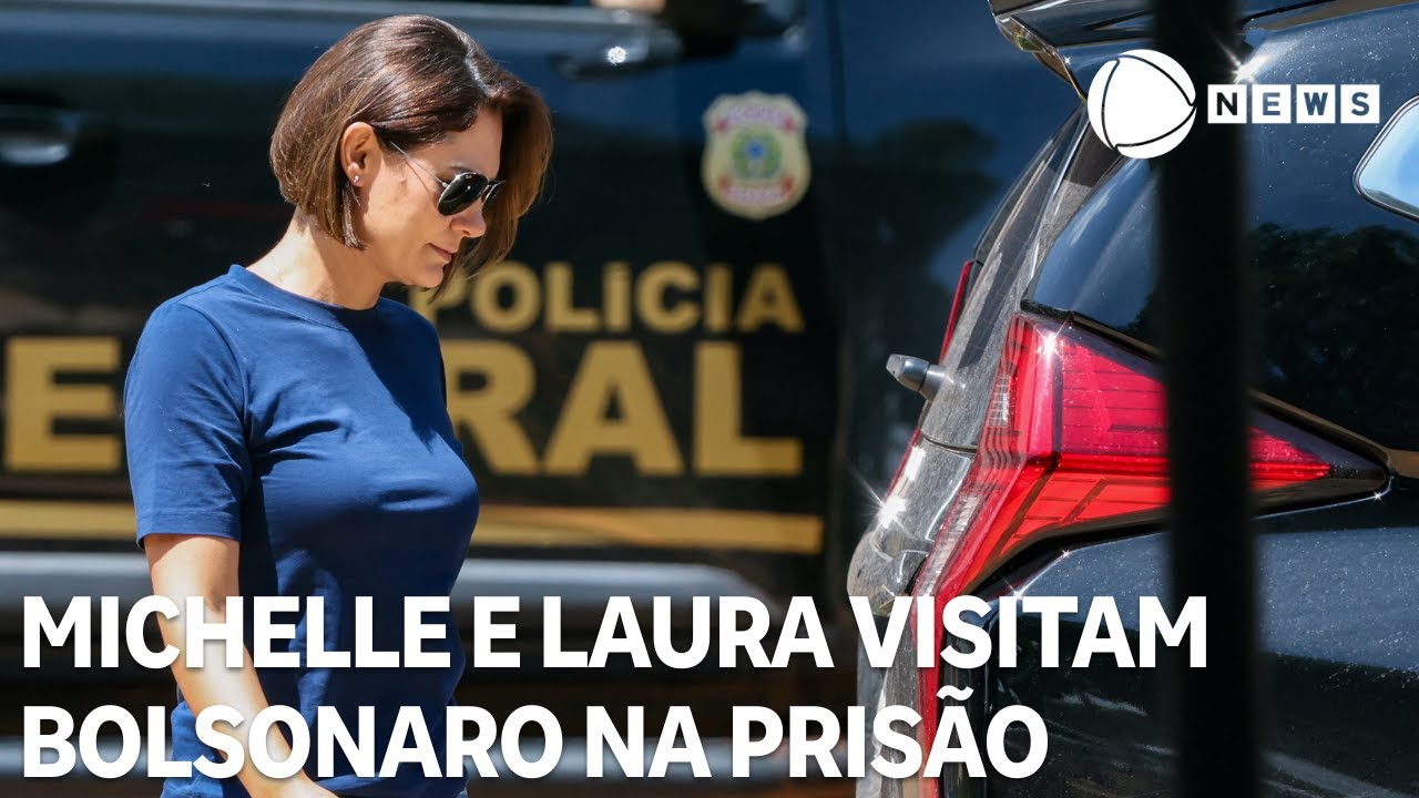 Michelle e filha visitam Jair Bolsonaro na prisão