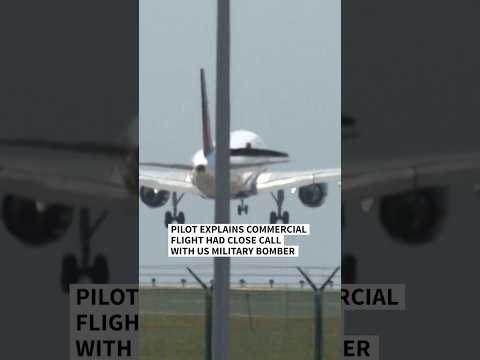 Pilot explains US passenger jet had close call with B-52 bomber | AFP #shorts