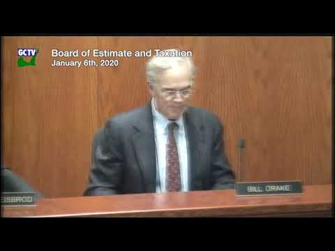 Board of Estimate & Taxation, January 6, 2020
