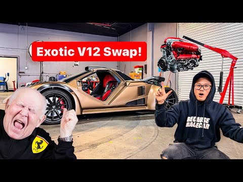 Exotic Engine Swap: V12 vs. McLaren - Sparco Seat Installation