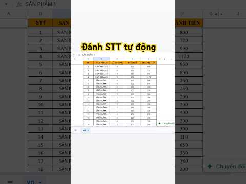 Cách đánh STT tự động trong Google sheets #excel #exceltips #sequence #counta #googlesheets