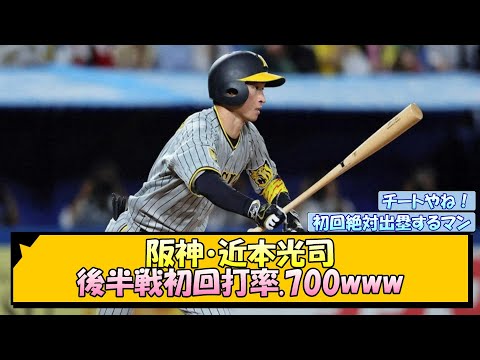 阪神・近本光司 後半戦初回打率.700www【なんJ/2ch/5ch/ネット 反応 まとめ/阪神タイガース/岡田監督】