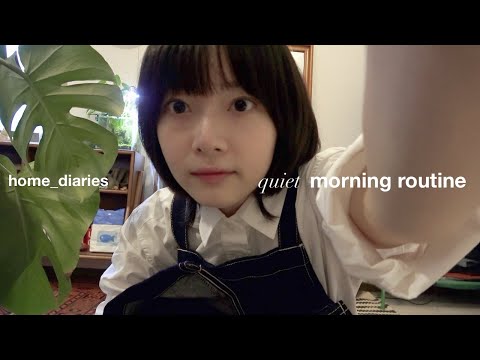 vlog｜静かな朝のGRWM☕︎ダイエット事情💭お気に入りのコンビニパン🍞｜cozy morning routine☕︎