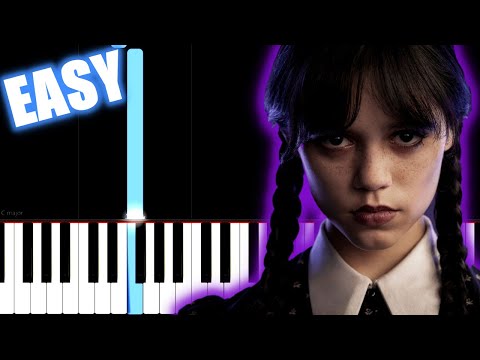 Bloody Mary - Lady Gaga | Wednesday  - SLOW EASY Piano Tutorial