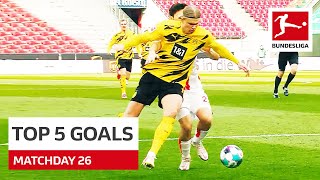 Top 5 Goals • Haaland, Gnabry & More | Gameday 26 — 2020/21