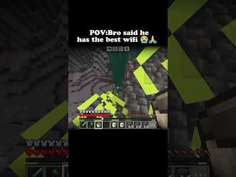 POV: Bro said he has the best wifi...#minecraft #trending #shorts #ytshorts #like #subscribe