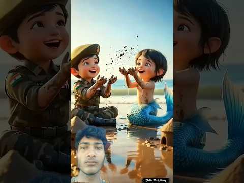 Indian Army Boy Saved His Mermaid Friend #ai#india#army#boy #baby