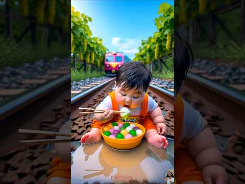 ❤️ Evolution of Baby: Train Attack on Baby for Food Eating #cat #cute #love #shorts BabyLos 99