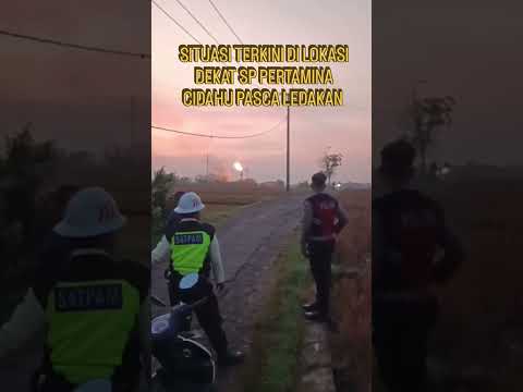 Situasi terkini di lokasi dekat SP Pertamina Cidahu pasca ledakan#subang #shorts #pertamina
