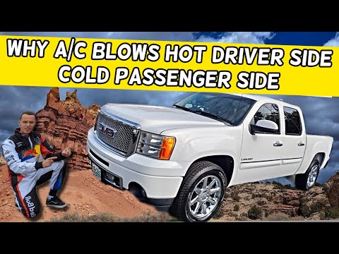 GMC SIERRA AC AIR CONDITIONER BLOWS HOT DRIVER SIDE DASH VENT, COLD PASSENGER SIDE 2007 2008 2009 20