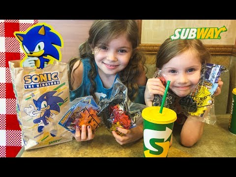 Kid Meal Toys SONIC THE HEDGEHOG Subway 2018 COMPLETE SET TOY REVIEW