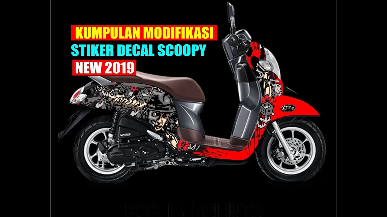 KUMPULAN MODIFIKASI STIKER DECAL MOTOR HONDA SCOOPY NEWKEREEN By GUN STICKER