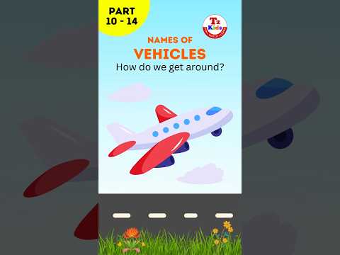 Transport names for kids 🚕 | Fun learning video | shorts #VehicleNames #KidsLearning #Shorts