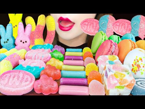 【ASMR】カラフルなお菓子🌈MUKBANG 먹방 食べる音 EATING SOUNDS NO TALKING