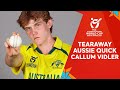 Introducing tearaway quick Callum Vidler from Australia | U19 CWC 2024