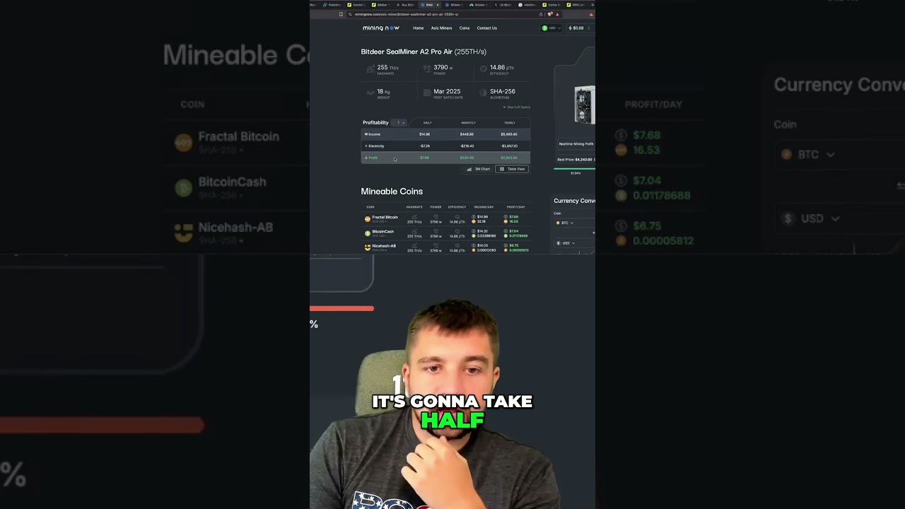 I Built a Bitcoin Mining Farm! Profit & Specs Revealed! shorts