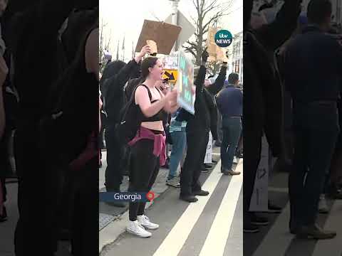 Demonstrators held 50 protests against Trump in 50 states as part of an online movement  #itvnews