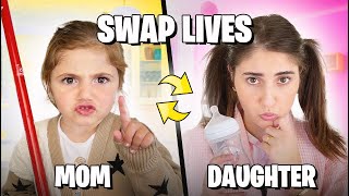3 Year Old SWAPS LIVES with MOM for a DAY! (bad idea)
