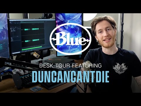 DuncanCantDie Streaming Setup Desk Tour | Powered By Blue