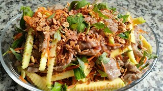Gỏi Xoài Thịt Bò - Cách làm GỎI BÒ TRỘN XOÀI XANH - Món Ăn Ngon Mỗi Ngày