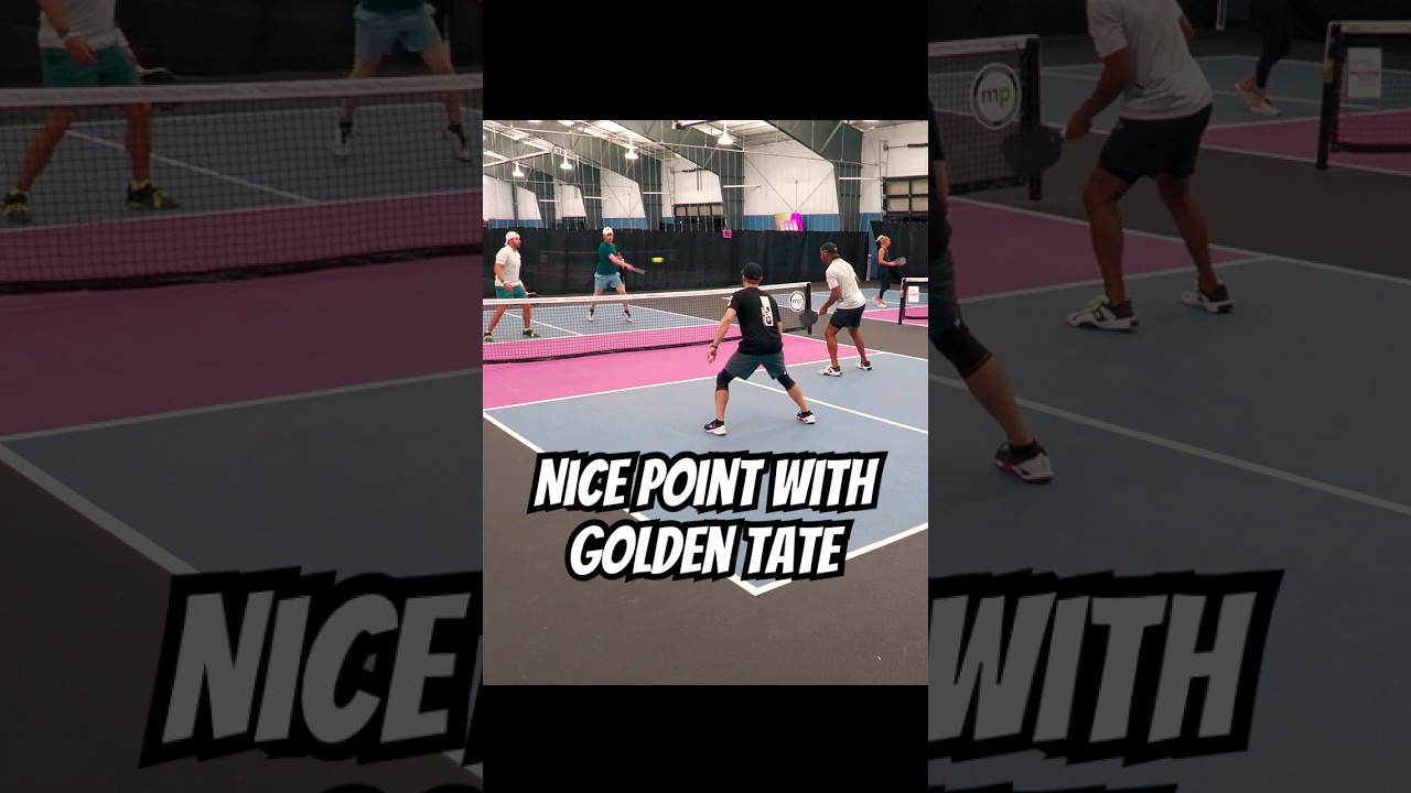 Golden Tate and Webby Get Some Nice Pickleball Points
