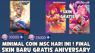 SKIN GRATIS ANNIVERSARY ! MINIMAL COIN MSC HARI INI, WAJIB HARUS UDAH 