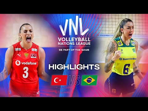 🇹🇷 TÜR vs. 🇧🇷 BRA - Highlights | Week 3 | Women's VNL 2024